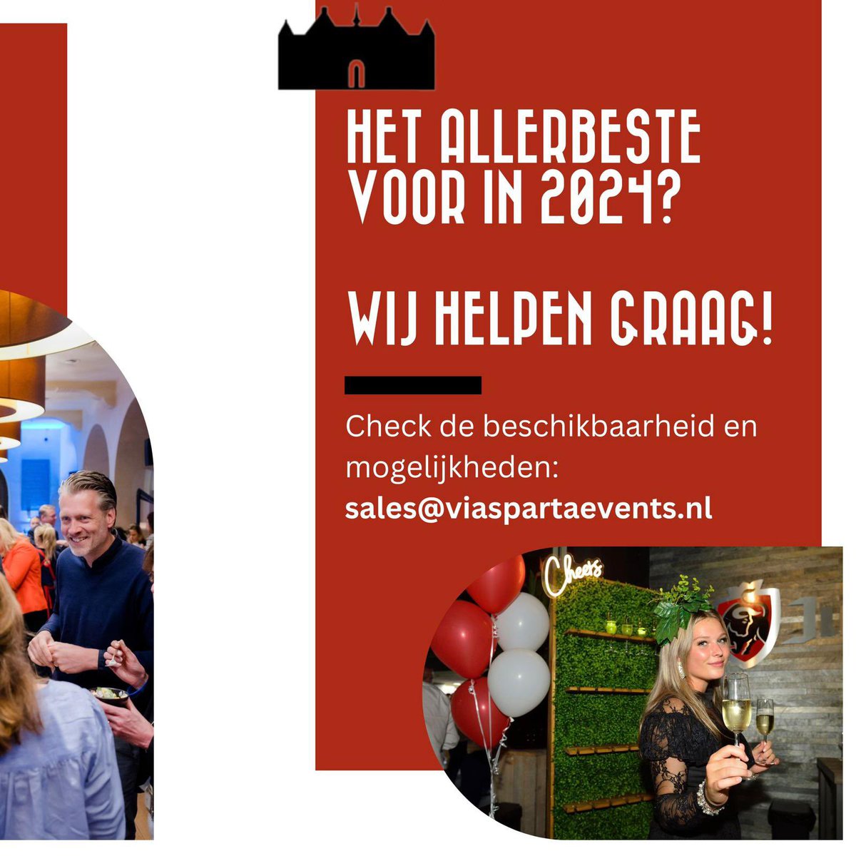 Via Sparta Events (@viaspartaevents) on Twitter photo HOE TRAP JIJ MET COLLEGA’S EN RELATIES 2024 AF? 🚀
⚽️Organiseer symbolisch de aftrap van het nieuwe jaar in het Sparta Stadion ‘Het Kasteel’.
☕️Zien we jou binnenkort op Het Kasteel voor een rondleiding en kop koffie of 🥂?
📧sales@viaspartaevents.nl HOE TRAP JIJ MET COLLEGA’S EN RELATIES 2024 AF? 🚀
⚽️Organiseer symbolisch de aftrap van het nieuwe jaar in het Sparta Stadion ‘Het Kasteel’.
☕️Zien we jou binnenkort op Het Kasteel voor een rondleiding en kop koffie of 🥂?
📧sales@viaspartaevents.nl