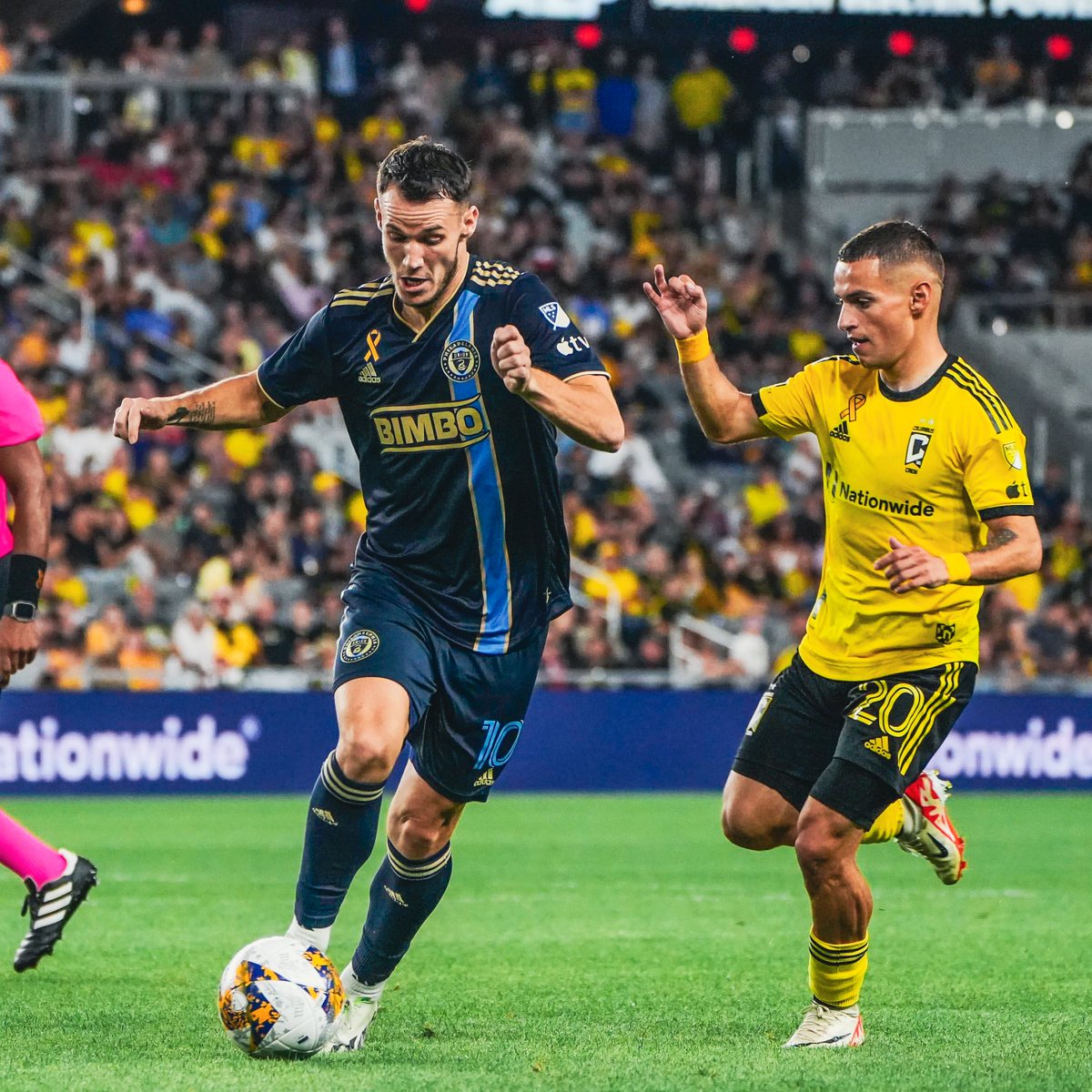 Help us #KickChildhoodCancer and bid on Bedoya and Gazdag's kits they wore in our match against Columbus!

Check 'em out 👉 mlsauctions.com

#DOOP | #StrikeGold | <a href="/MLSWORKS/">MLSWORKS</a>