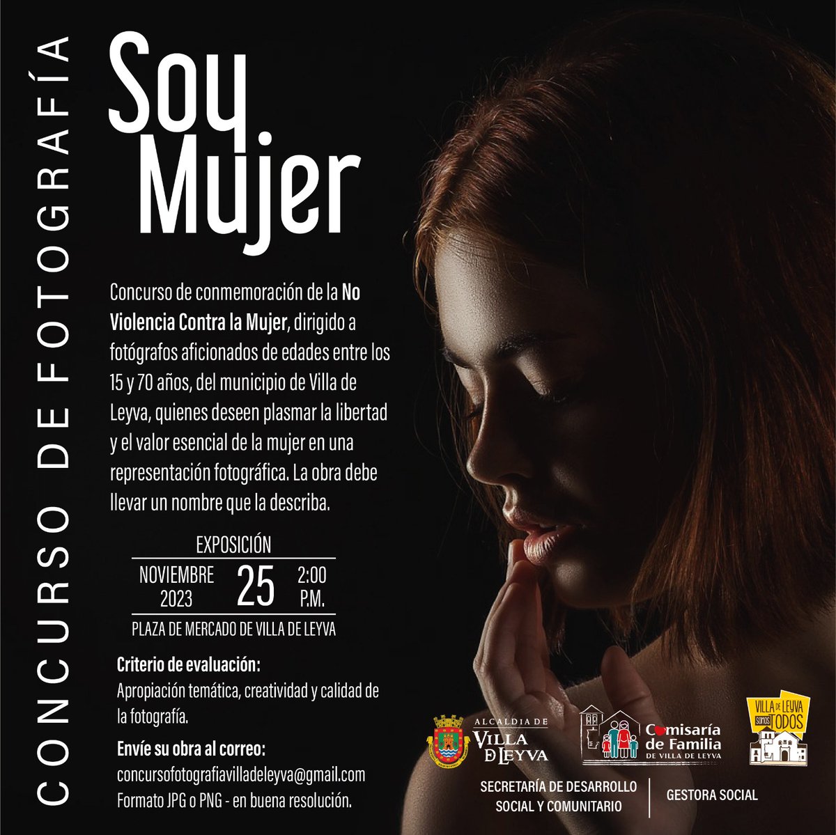 alcaldiavdleyva's tweet photo. Invitamos a participar del concurso de fotografía en conmemoración de la #noviolenciacontralamujer.Para participar debe plasmar en una imagen de libertad,valor esencial de la mujer; remitirla en formatoJPG al correo concursofotografiavilladeleyva@gmail.com #VilladeLeyvaSomosTo https://t.co/Mo8hBeNMvt