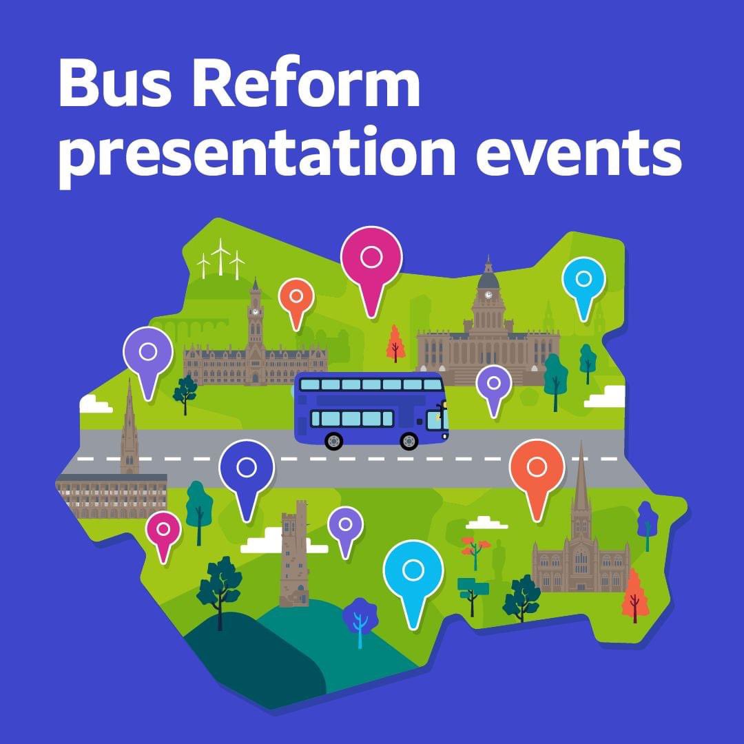 Have your say & play your part in building better buses for you, your community, &our region through the West Yorkshire Bus Reform Consultation. Learn more on 23 November at Bradford City Hall where you can learn more about the proposals. Register online: ow.ly/HoQJ50Q5QQr