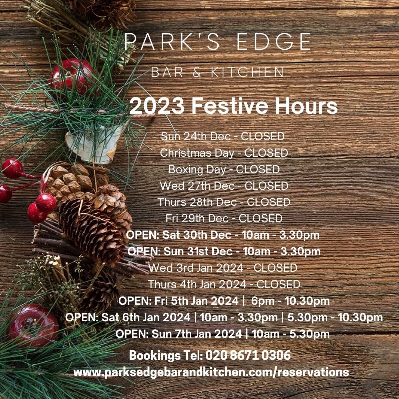 You’ve all been asking… and so here they are…our Christmas &amp; New Year opening times🎄. Our delicious Festive Dinner Set Menu is available from Thursday 30th November - get yourself booked in soon! #hernehill #se24