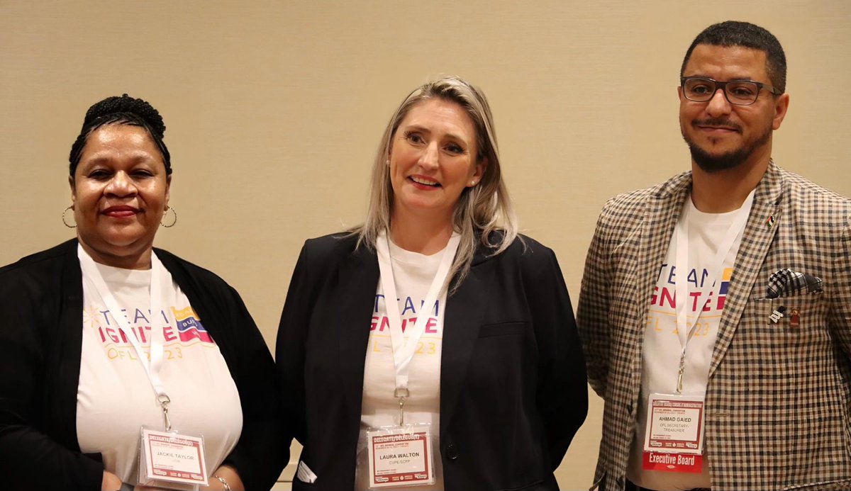 Congratulations to the newly elected executive officers of @OFLabour. With @waltonmom, @AhmadGaiedOFL and @Jacqitaylor1967 being elected to dedicate their days to fight Ford and defend workers, unions and public services, #onlab we are in good hands!