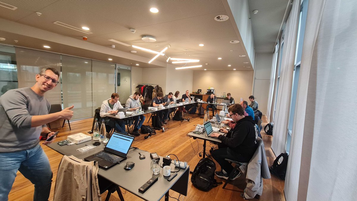 Toradex's tweet photo. Our #TorizonBootCamp Tour continues this week with enthusiastic participants in Munich, Zurich, and a few more locations to go! Special shout out to @sergioprado for sharing the #Torizon journey worldwide!

#TorizonOS #EmbeddedLabworks #IoT #EmbeddedLinux #LinuxOS #YoctoProject https://t.co/ITdpx6TA9x