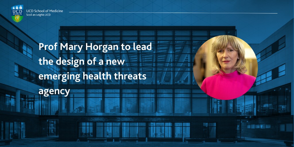 Minister for Health appoints Professor Mary Horgan, UCD Professor of Infectious Diseases, to design a dedicated, emerging health threats agency. 
Congratulations Prof Horgan 👏
ow.ly/aOTB50Q9XXW