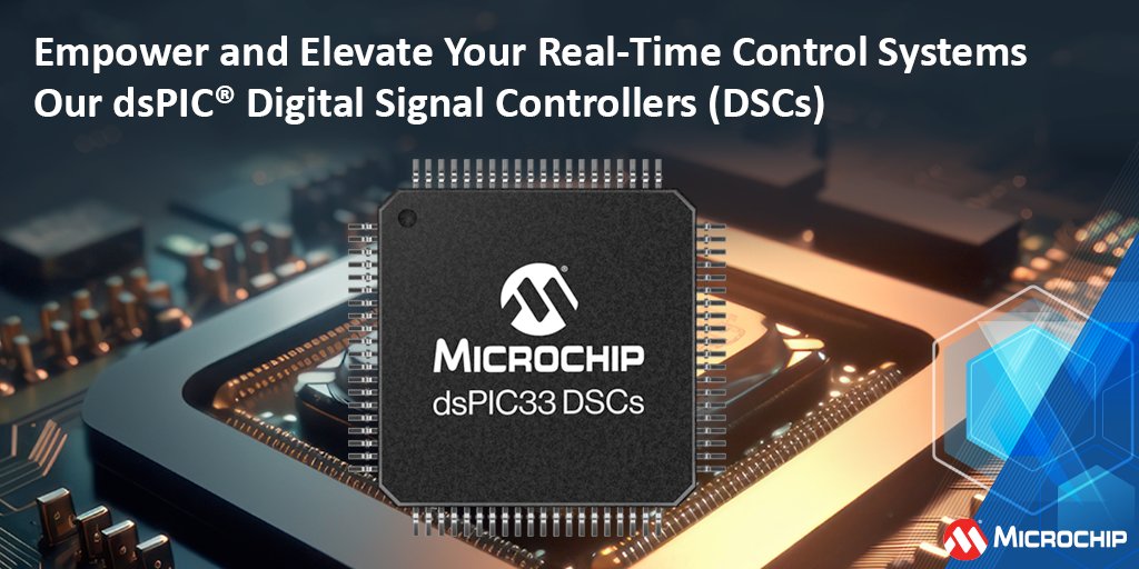MicrochipTech's tweet image. Embrace emerging technologies and bridge the gap for processing real-time signals using our dsPIC® DSCs, merging MCU control attributes with DSP computation capabilities in a single device. Read more: mchp.us/48Q8H7F. #microcontroller #digitalsignalcontroller #dspengine
