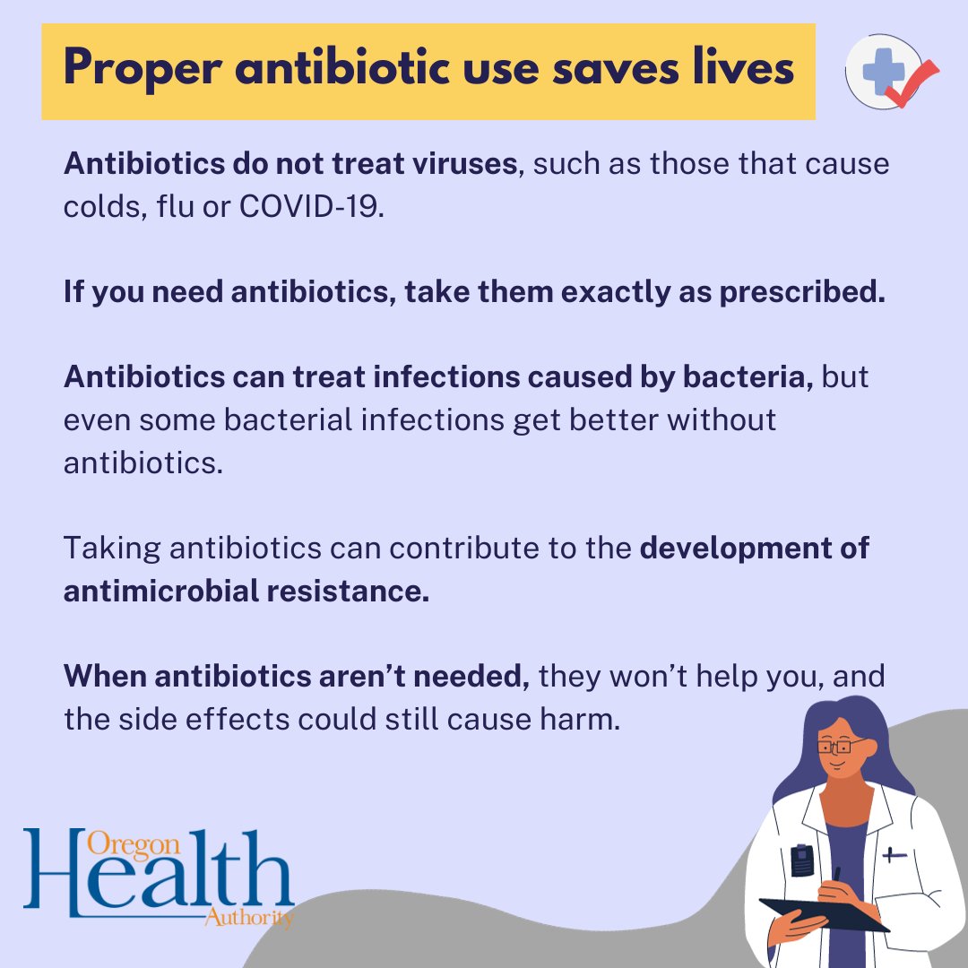 This Antibiotic Awareness Week, join us as we recognize the importance of appropriate antibiotic and antifungal use. #USAAW23

For more information, visit: ow.ly/97Ch50Q9FVR