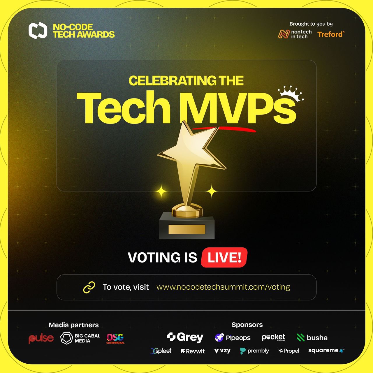 See what you need to know about the no-code tech awards