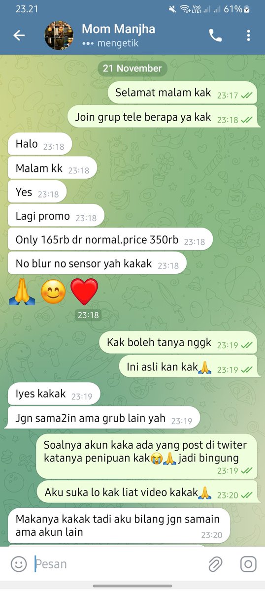 Cahyo2812's tweet photo. Ini adalah chat dimana saya buat nomor tele baru dan berusaha chat lagi @litashemale @mamahisback1203 kalau emang gak niat jualan jangan jualan.Tolong bantu retwet biar rane dan bantu share dong biar tngungjawab Dan biar gak ada korban. Say sumpahin sakit makan uang saya🙏 https://t.co/J9fheusklg