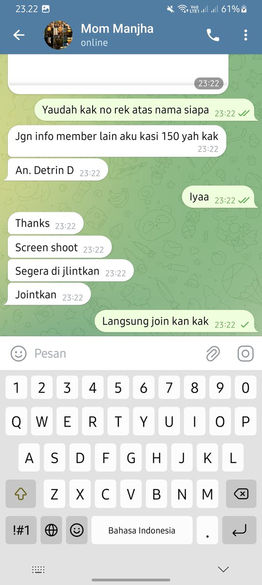 Cahyo2812's tweet photo. Ini adalah chat dimana saya buat nomor tele baru dan berusaha chat lagi @litashemale @mamahisback1203 kalau emang gak niat jualan jangan jualan.Tolong bantu retwet biar rane dan bantu share dong biar tngungjawab Dan biar gak ada korban. Say sumpahin sakit makan uang saya🙏 https://t.co/J9fheusklg