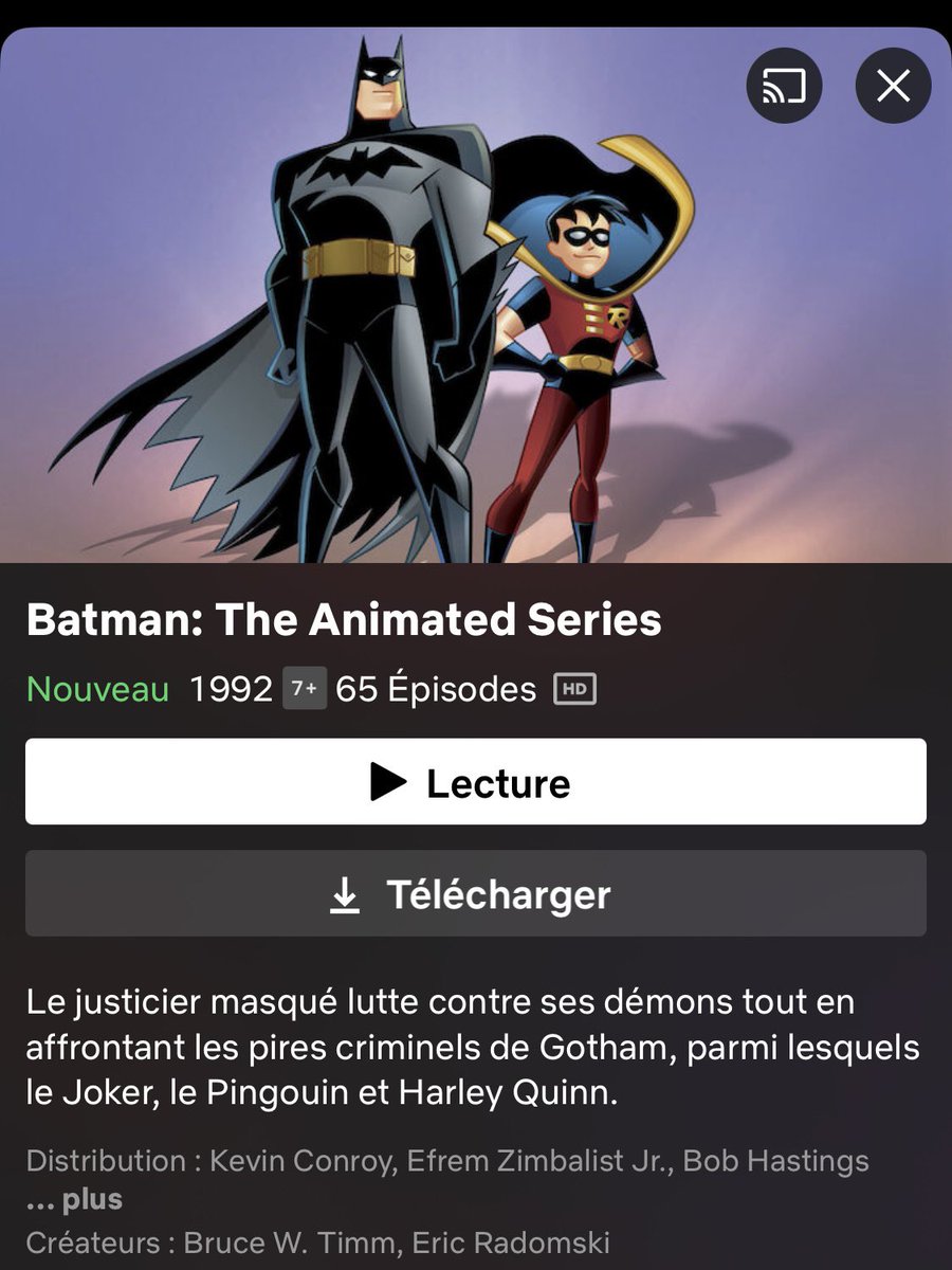 jordnat_'s tweet photo. Yeaaah ! Une partie de mon enfance ! Merci @Netflix 😍 #batman #batmananimatedserie #netflix https://t.co/WRPLuxsDNn