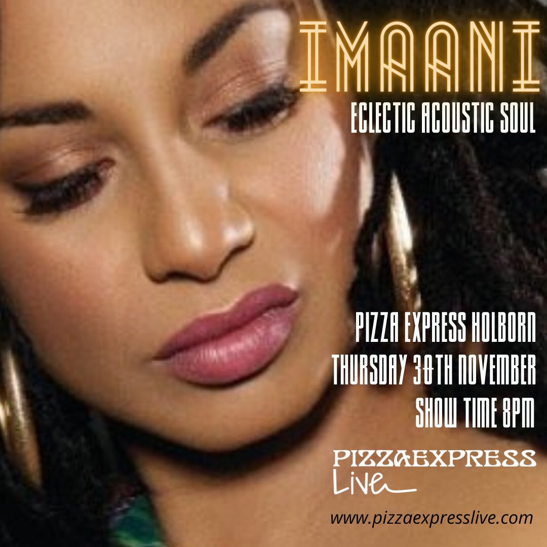 TheImaani's tweet photo. Only a few tickets left for my gig next week at @pizzajazzclub Holborn!! https://t.co/4j4zdHYTUy