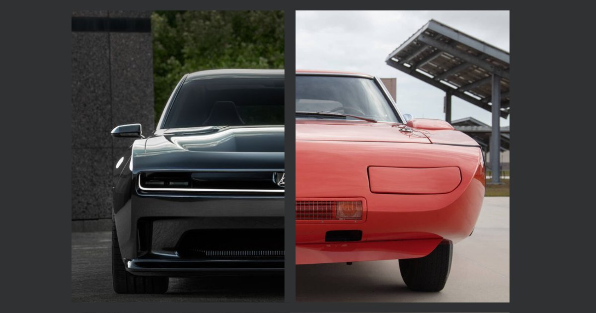 SpokAutoShow's tweet photo. The 2024 Dodge Charger is entering the EV game with a bang. Dodge isn't just making the transition to EV; they are also bringing back the Daytona name. Dodge has found a good balance between the original styling that made the Daytona great while adding a modern/futuristic feel. https://t.co/ZlqVj7LrZe