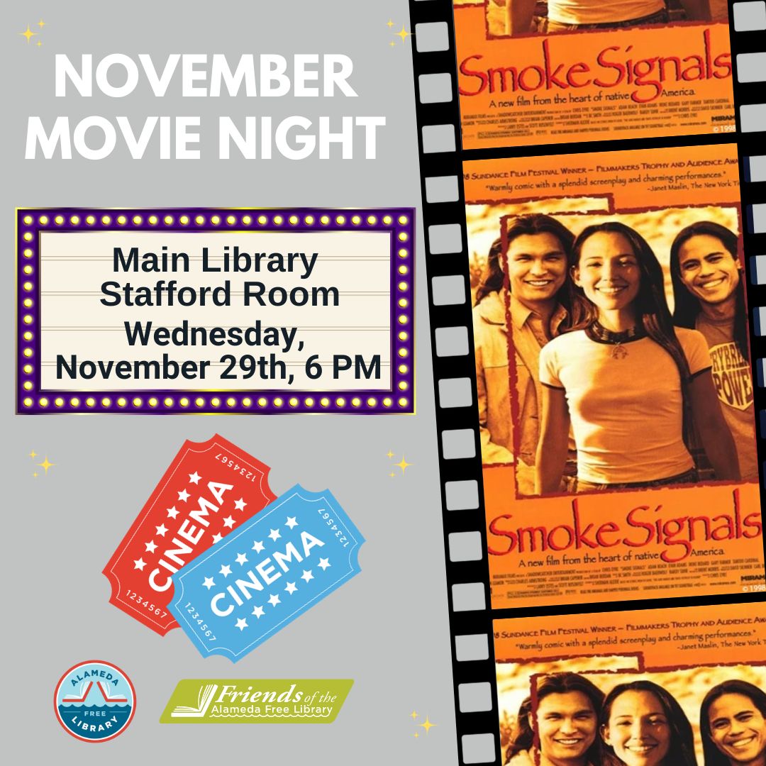 Smoke Signals is a comedy-drama about Victor, a young man trying to forgive his father. The movie gives us a glimpse into the contemporary indigenous experience and is created by an almost exclusively indigenous cast. Wednesday, Nov. 29th at 6:00PM in the Stafford Room.