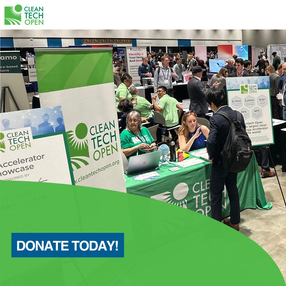 cleantechopen's tweet image. 🌍💙 Join us in backing 100+ cleantech startups annually. Your generosity powers 1,000 volunteers nationwide, driving positive change. Click here to donate:

cleantechopen.org/en/page/donate…

#CleantechOpen #GivingTuesday #Donate