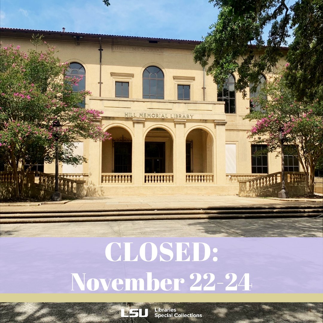 The Reading Room at Hill will be closed tomorrow, Wednesday, Nov. 22 and will reopen on Monday, Nov. 27. Enjoy your break, Tigers!