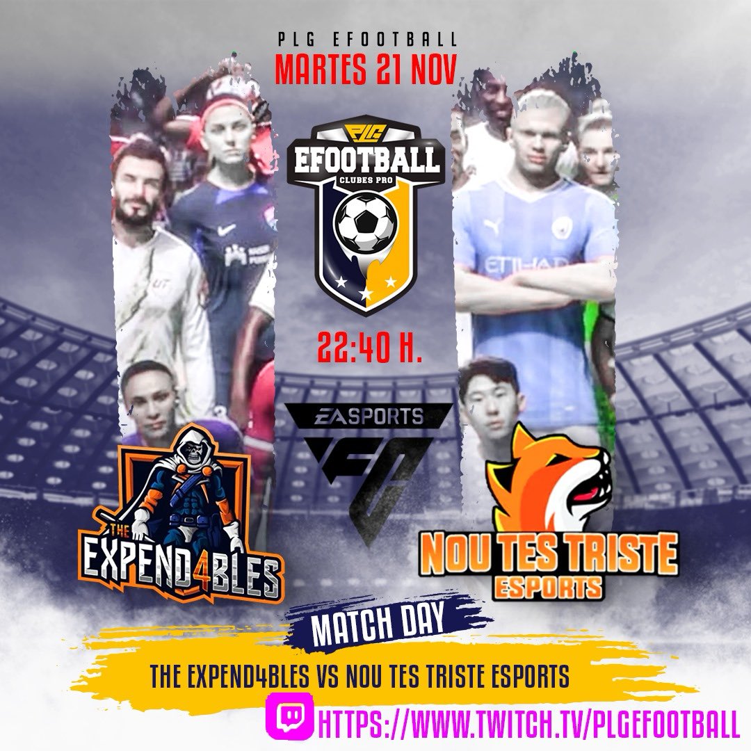 PLG_Spain's tweet photo. 📣¡¡Esta noche #partidazoPLG  en 📺https://t.co/JECAkliw5e!!📣

🏆3ª Div  ⏰22:40 horas

@TH4_Spain 
 
   Vs  

@noutestriste 

🎙️En cabina @YECASterOficial &amp; @andrewbcf_ 
  
👊 #6PLG  #PartidazoPLG https://t.co/ngV5MMc3Rz