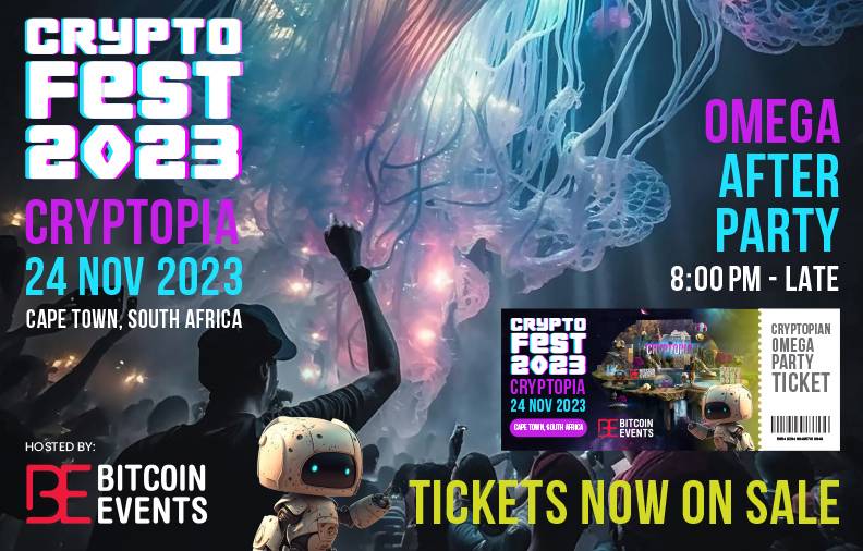🎉🚀 CRYPTO FEST AFTERPARTY TICKETS ARE SELLING OUT FAAASTT 🚀🎉

Only a few after-party tickets are left! 

<a href="/chris_taylor_sa/">Chris Taylor</a> and <a href="/DJPhil_SA/">DJ PHIL_SA</a> will take to the decks from 9pm. 

Get a tickets before it's too late!
cryptofest.co.za/tickets/

Sponsored by <a href="/CoinWOfficial/">CoinW</a>  and