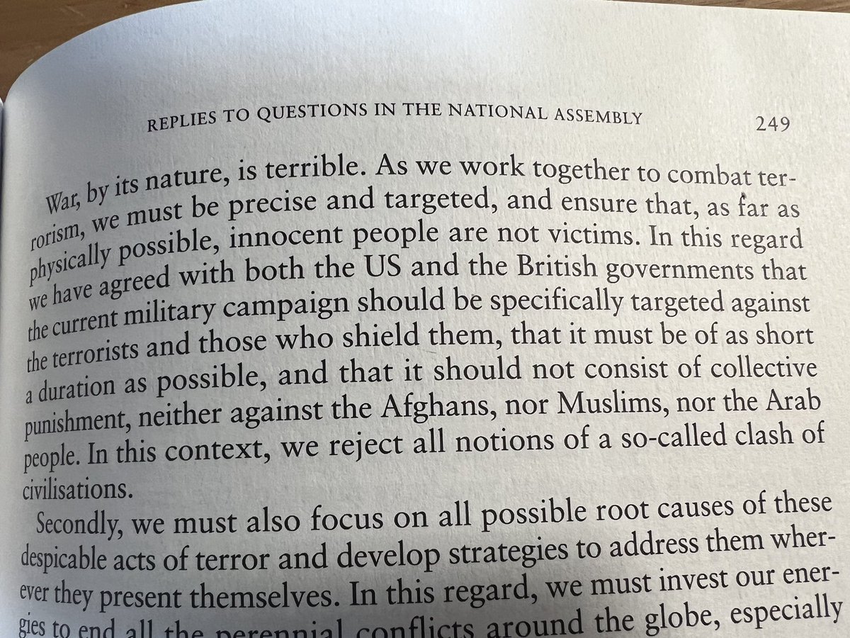 Then president Thabo Mbeki’s response in the National Assembly to a question about the 9/11 attacks, and subsequent US reprisals in Afghanistan.