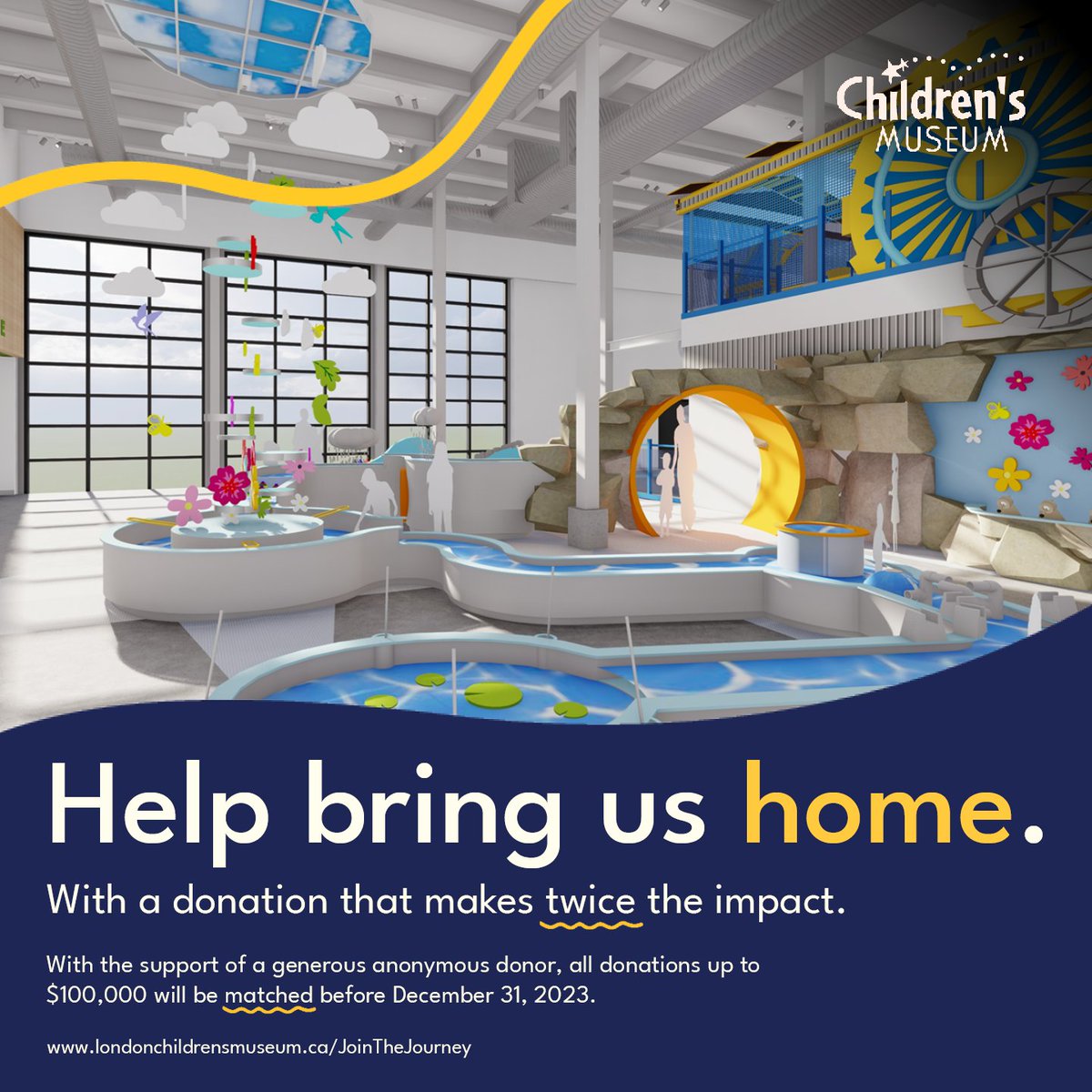 Help bring us home.✨

With the support of a generous donor, all donations will be matched before December 31, 2023!

Let's complete this journey the way we started it - together. It's time to head home, and go play!

Donate today➡️londonchildrensmuseum.ca/JoinTheJourney

#ldnont #JoinTheJourney