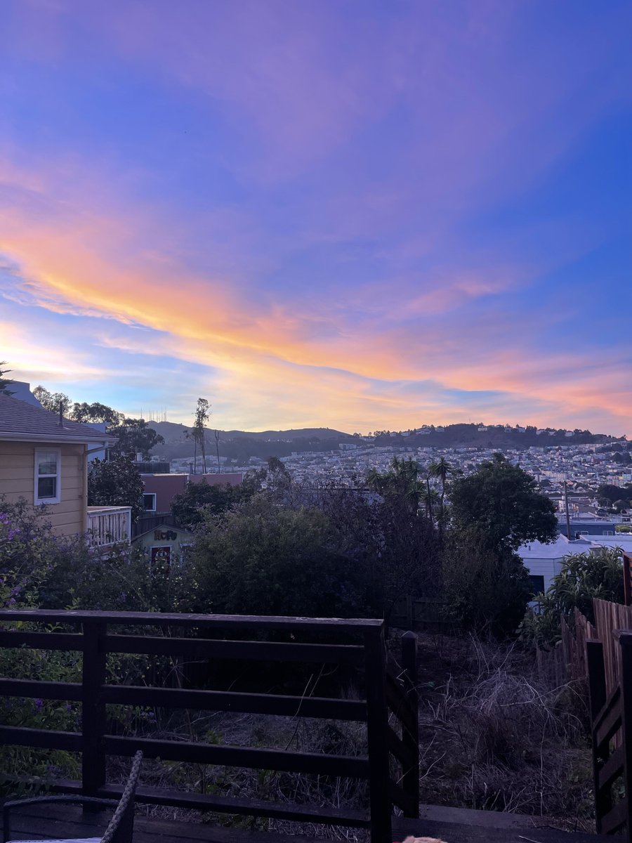 The view off my back porch this morning in San Francisco. Sometimes it’s okay to live here.