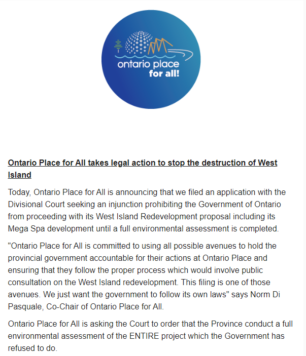 Ontario Place for All © tweet media