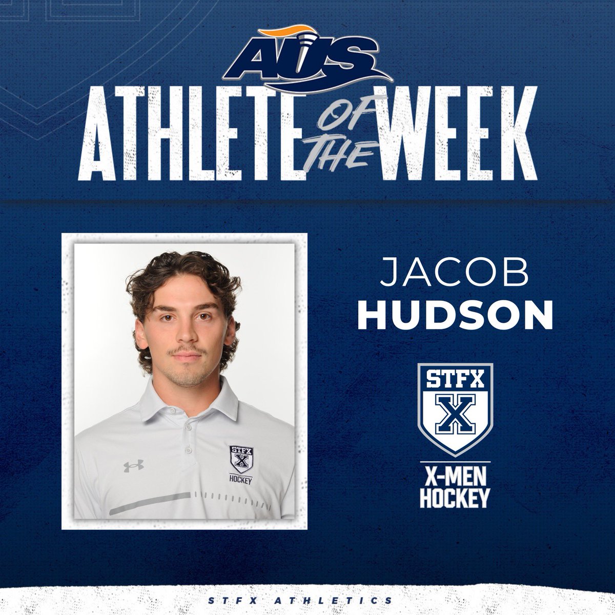 XMenhockey's tweet photo. Congratulations to Jacob Hudson for getting AUS Athlete of the Week, very well deserved after 4 goals on Friday against UPEI🤝 https://t.co/lHMmy8QtIA