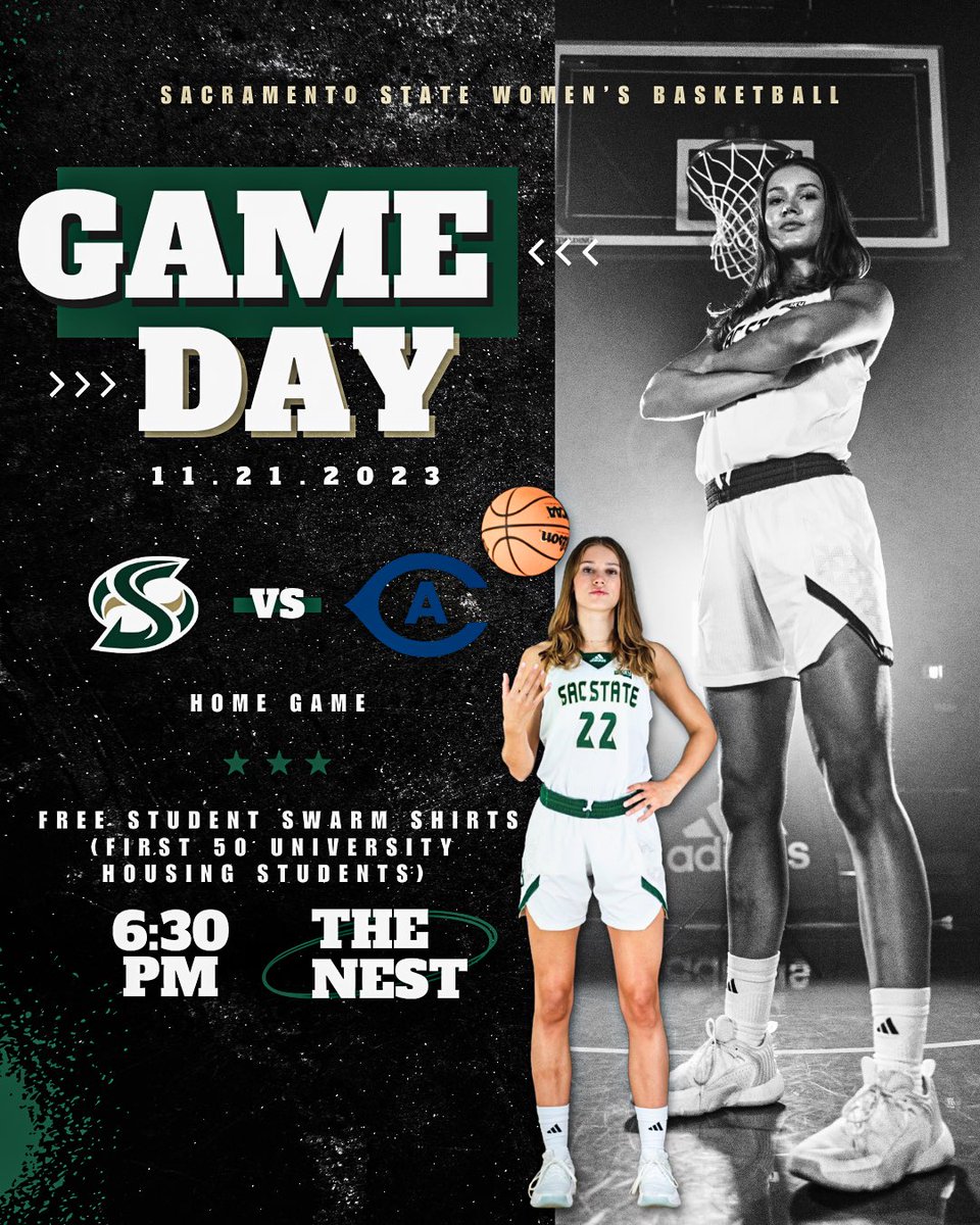 ‼️ GAME DAY ‼️ See you tonight for our rivalry game vs. UC Davis at 6:30PM. The first 50 University Housing students will receive a FREE Swarm shirt #StingersUp