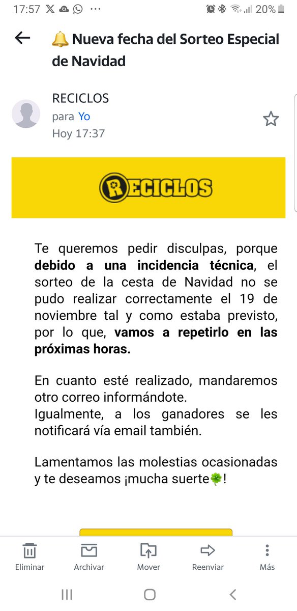 1Bolboreta's tweet photo. @emeturcio @Vayacuadro1 @ecoembes Yo les envié un correo preguntando por el detalle de los 600 números, y me acaban de contestar esto. Hay esperanza! https://t.co/OBXaER4XF6
