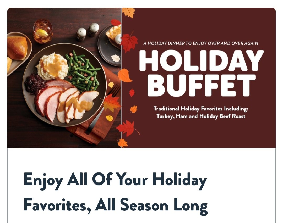 BizzThingz's tweet photo. #GoldenCorral #Holiday #Thingz!
Use my code 'JayyRob1409' when you register for Golden Corral Rewards. After you sign up, you will get $5 off $25 on your next visit. Download the mobile app by clicking here:
#TurkeyDay #Thanksgiving #thanksgiving2023 https://t.co/U8JTrEB9He https://t.co/mD2sTSdgyz