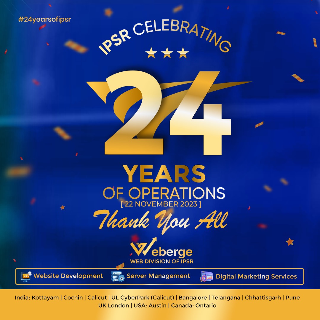 WebergeIndia's tweet photo. ✨ Happy 24th Anniversary! 🌟✨

As we celebrate 24 years of dedication, innovation, and success, we extend our heartfelt thanks to everyone who has been a part of this incredible journey. Your contributions have shaped our story, and we're excited for the chapters yet to come. https://t.co/5qpSq6Tlda