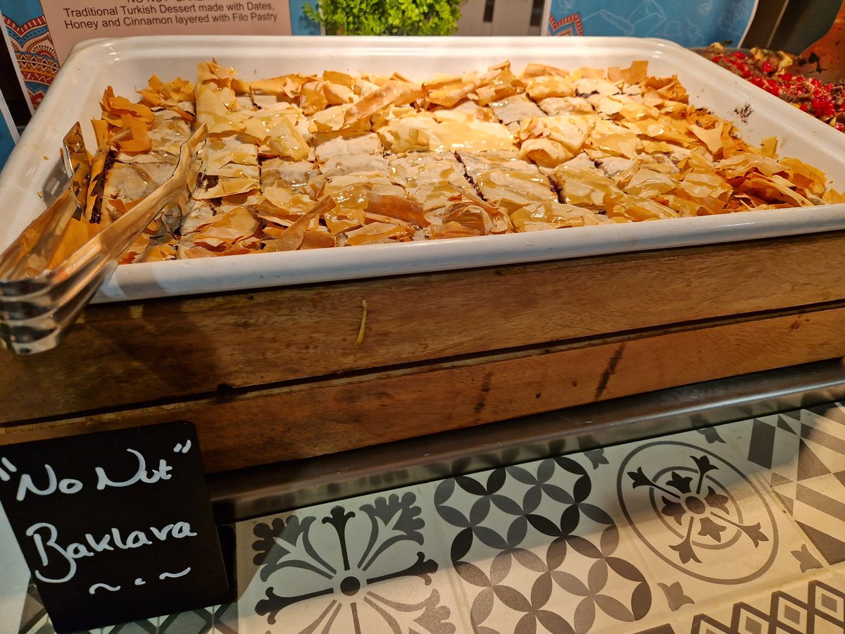 WithingtonHHowe's tweet photo. Turkish cuisine at Withington with a "No Nut" Baklava, Burek, Halloumi Fatteh and Baba Ganoush. Went down a treat with pupils and Staff @Traceykeane123 @HolroydHowe @chefbenji64 @DamianBlake4 https://t.co/yYM9OLynKK