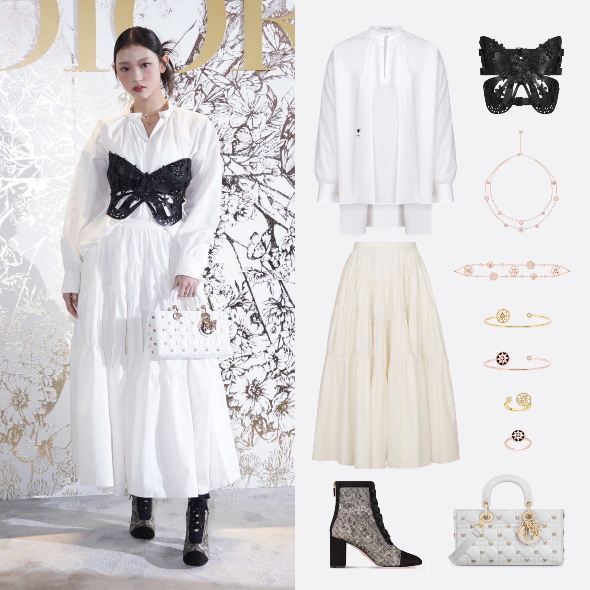 【値下げ】Christian Dior 2024 cruise Butterfly Around the World バタフライプリントＴシャツ ホワイト サイズ：XS (原宿店) Christian Dior 【値下げ】Christian 2024 cruise Butterfly