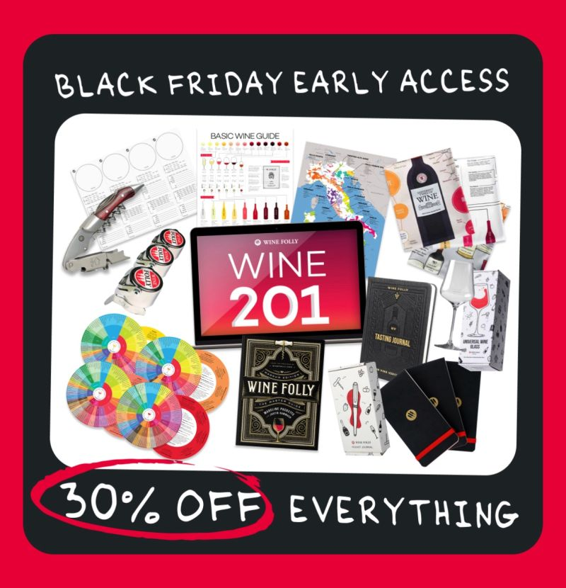 WineFolly's tweet photo. Early Access - A Special Treat for You!

Get ready for an irresistible opportunity that will elevate your wine experience. Wine Folly's Black Friday Sale is here, and it's bigger and better than ever! For a limited time only, enjoy a spectacular 30% off everything in store.

https://t.co/saKh00P7Iv
Use code: WFBF2023 at checkout!