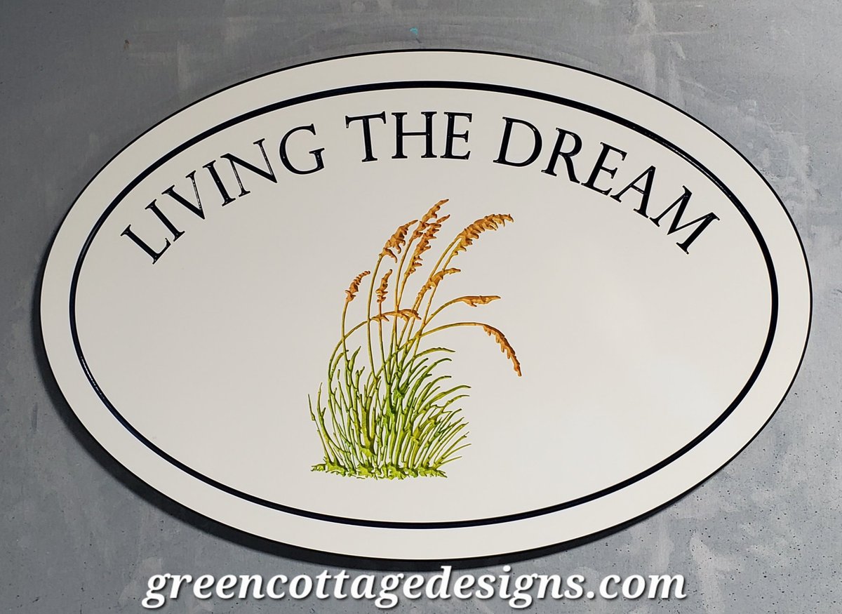 cottage_green's tweet photo. Living the Dream Sea Grass Sign Beach House Sign with Sea Oats by https://t.co/mxWEx0ly9j Waterproof PVC Signs #seagrass #seaoats #livingthedream #beachhousesign https://t.co/IhnI20L6oc