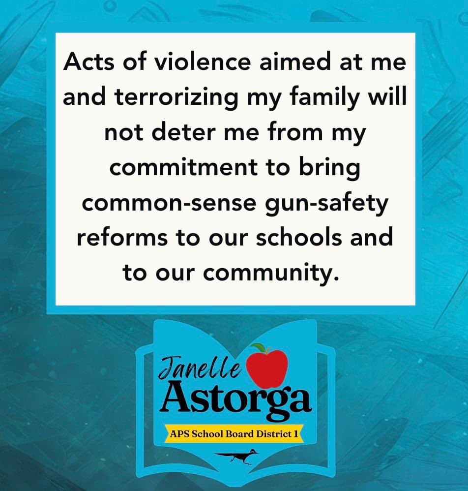 As a resident of Albuquerque and a newly elected member of the APS Board, I am saddened to share that in the short time since Election Day, gun violence has upended our lives. Read my full statement linked below. #gunviolence @MomsDemand 

m.facebook.com/story.php?stor…
