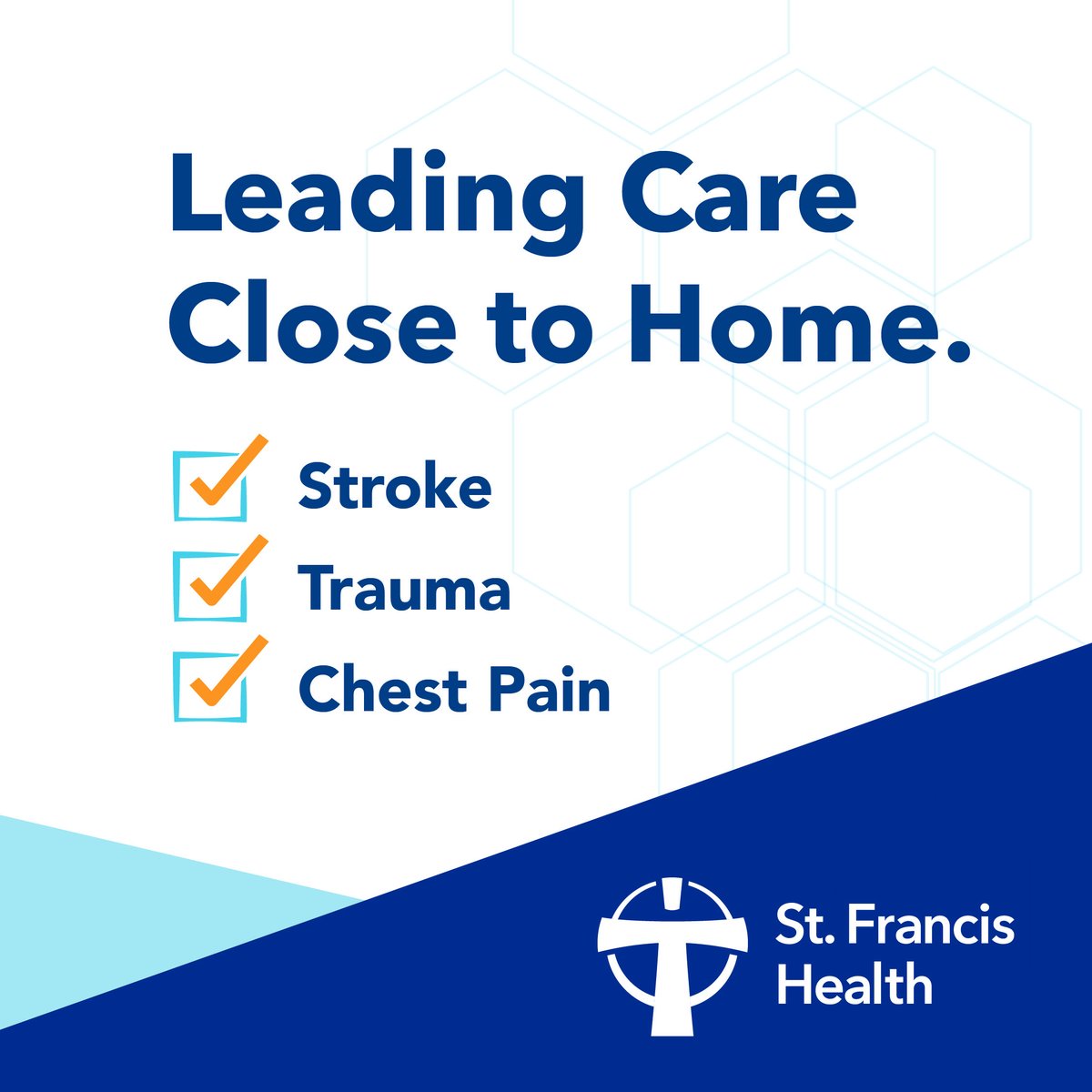 St. Francis has received three different designations that put us at the top in the Northeast Louisiana region for stroke, trauma and chest pain care. You’re getting the best care available close to home. Find out more: bit.ly/40OBbem