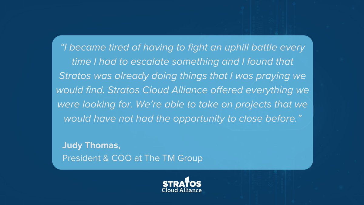 Since collaborating with Stratos Cloud Alliance, The TM Group has experienced significant growth and expanded its business reach. Explore more of our partner success stories: stratoscloud.com/partner-resour…