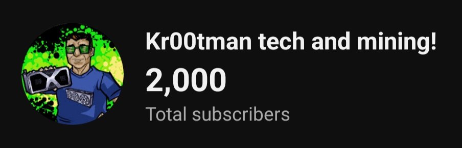 kr00tmantech's tweet photo. YESSSSSS the first big milestone is reached, now the march to 3000 continues, thank you so much to everyone who has helped me along the way!!?! #yourube #techtube https://t.co/Gz8ZE5BOVs