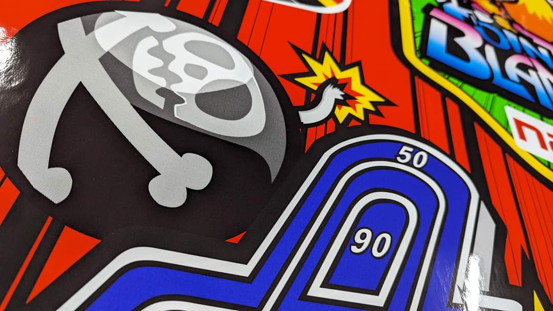 At last we've finished work on Point Blank 2 side art. I did a full redraw from scratch using my own nos set, including all fine dot detail and neon shades. Lovely bit of artwork this, and that completes the Point Blank sets, so we've got all the art from 1, 2 and 3 available now