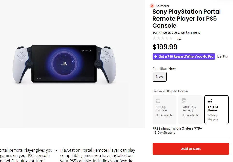 👁️ Sneaker Visionz 👁️ on X: Ad: Sony PlayStation Portal Remote Player  for PS5 Console via Gamestop Shop:    / X