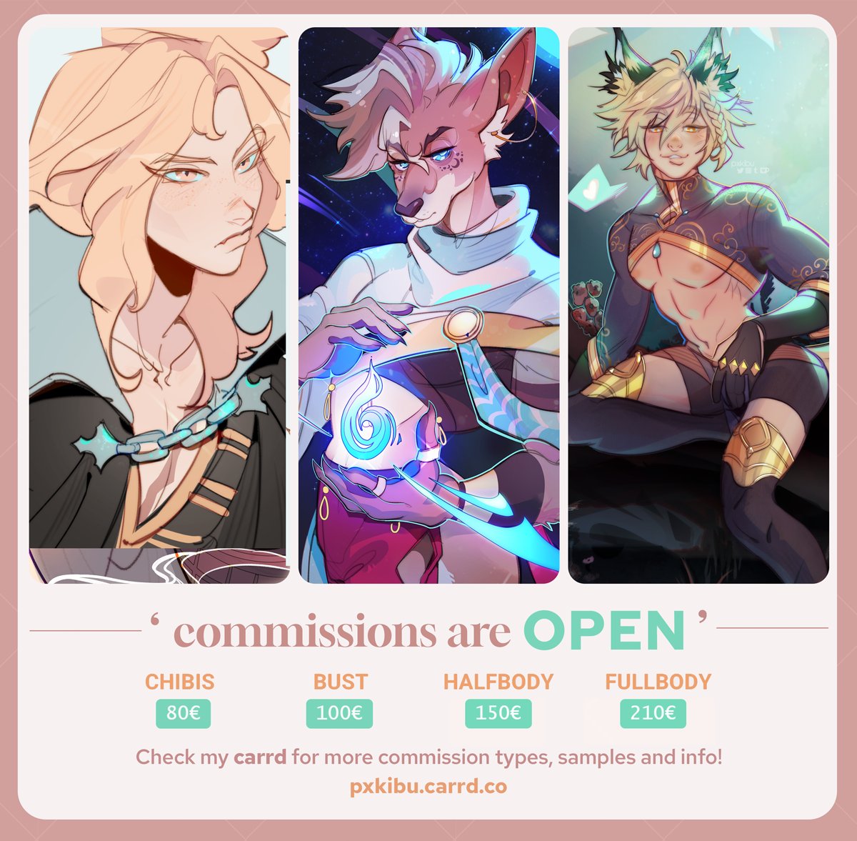 🌟 RTs appreciated! 🌟 💛 C0MMS are OPEN! ~ Pls I'll appreciate the support since these are my only source of income! 🥹❤️ ➤ 5 slots! ➤ Contact vía DM or Email ➤ More info in my carrd! Thank you!