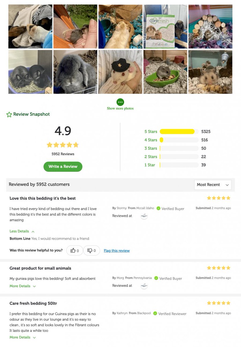 The Power of Reviews shouldn’t be underestimated. Check out this Pets at Home review snapshot. Verified, trusted reviews that include pictures, details and the true customer experience drive sales. Learn more here.