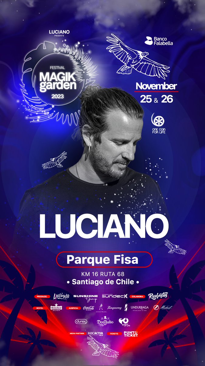 Countdown to #MagikGardenFestival: 4 days!!! This isn't just a festival, it's a convergence of amazing beats, people and energies. Check the line-up, grab your ticket and come dance with us: see you all this weekend!!

#MagikGardenFestival #MGF23 #Chile