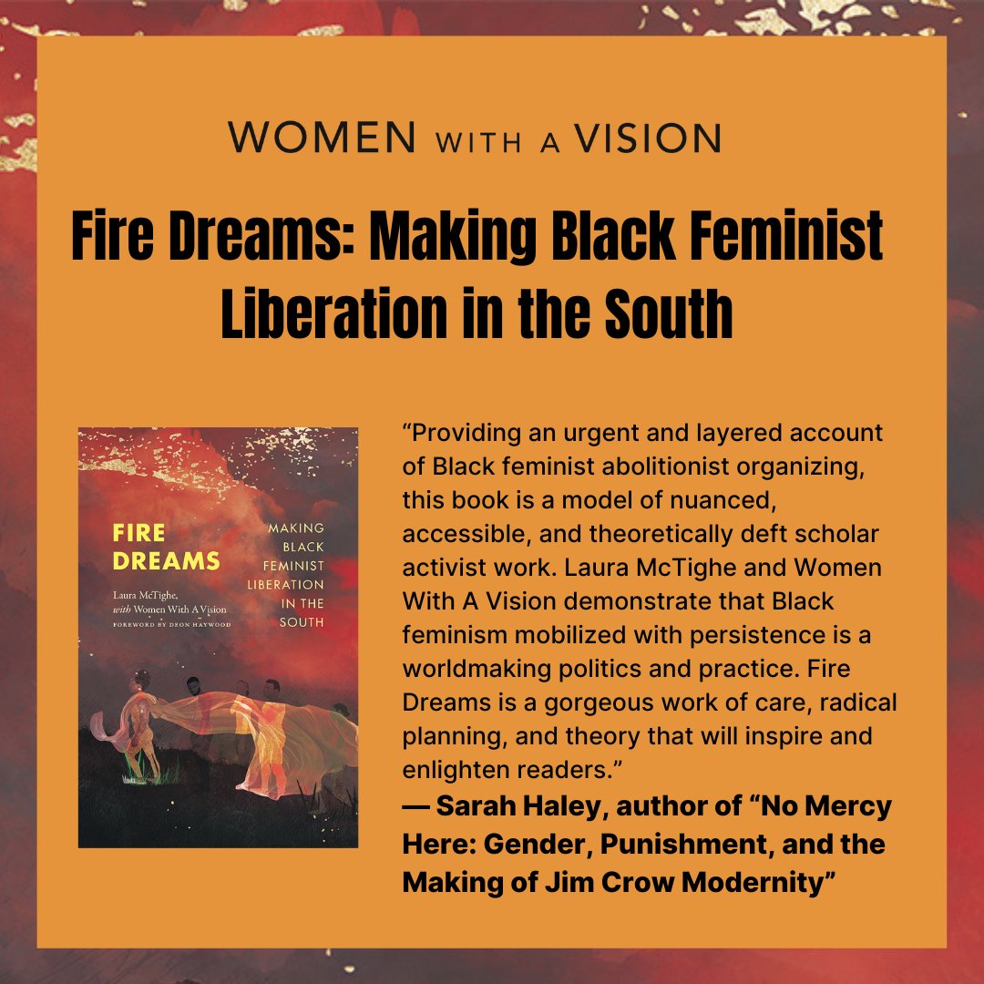 We are so grateful to folks like @sahaley who previewed our book and shared such kind reviews. Pre-order your copy of “Fire Dreams: Making Black Feminist Liberation in the South'' today at the link in our bio. Use code E24MCTGH for a 30% discount!