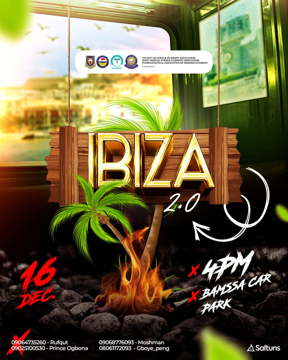 CBNLT_Ui's tweet photo. Ibiza 2.0, the best after-exam party in the University of Ibadan.
#CBNLectureTheatre will be there 'cos OMALAUD gann🔥🔥🔥
#Ibiza23 #ibiza2.0 https://t.co/rM7Sqtifvz