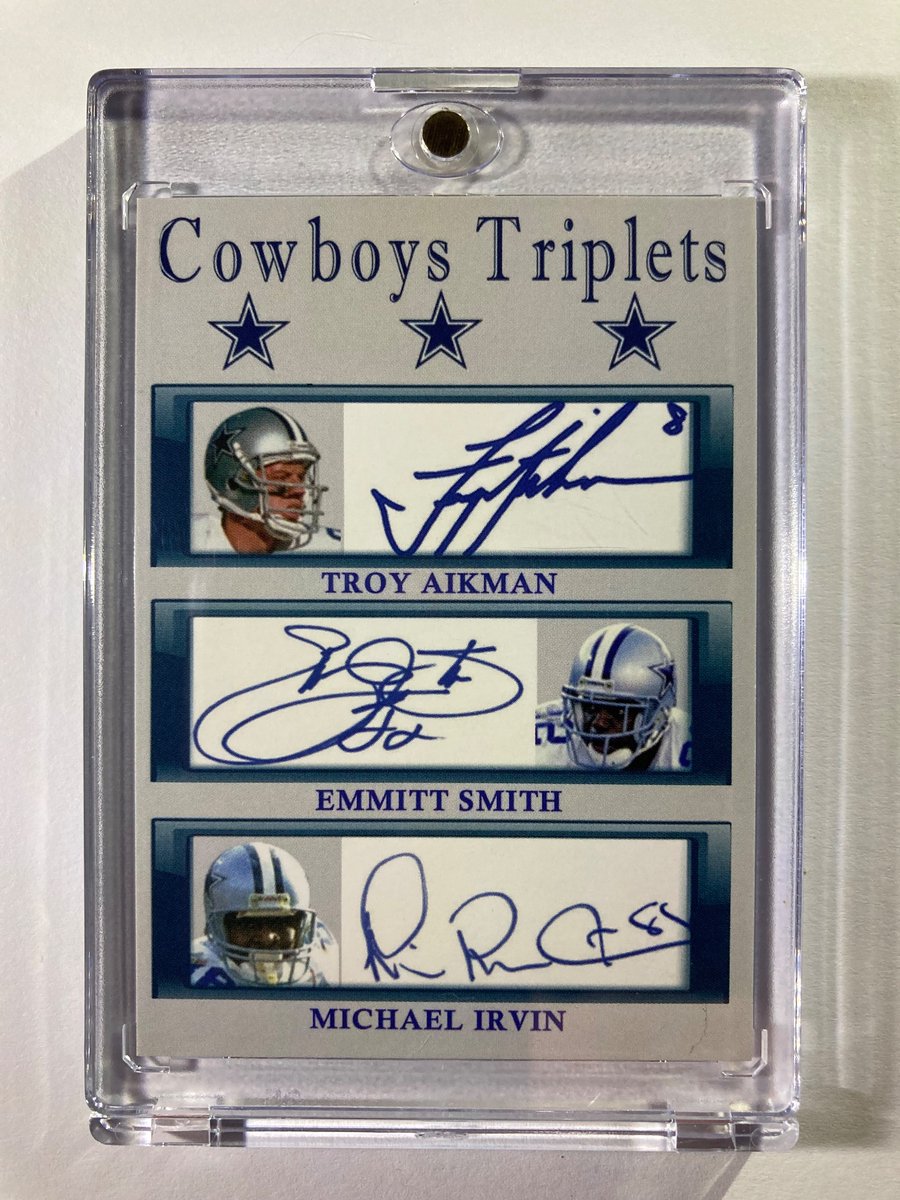 1218Sports's tweet photo. 🎁Appreciation Day Giveaway🎁

Winner Announced Monday

#CowboysNation 

🔥Troy Aikman/Emmitt Smith/Michael Irvin Cowboys Triplets Triple Auto Facsimile

To enter
1. Follow
2. Retweet
3. Like https://t.co/Afok1ydkDk