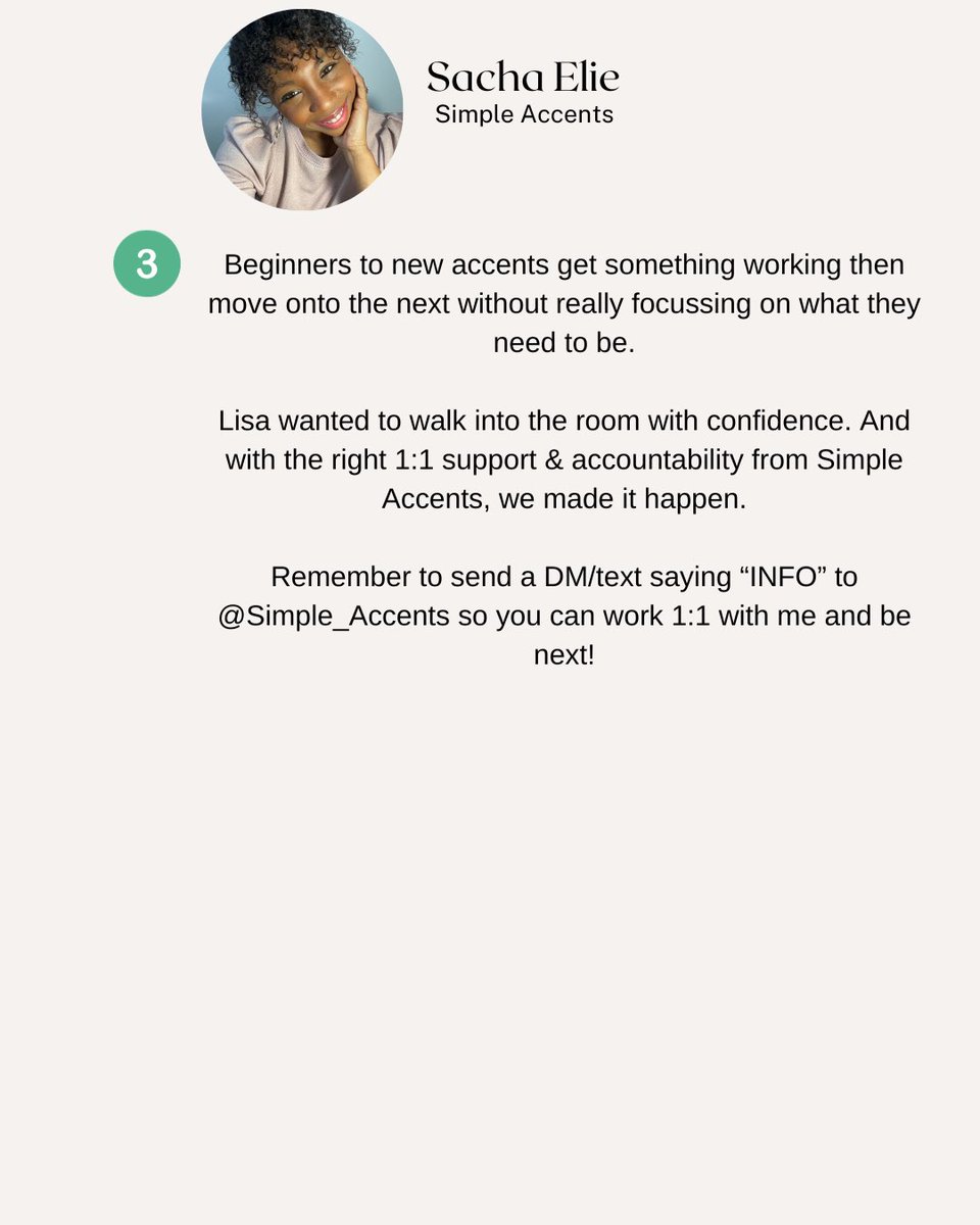 sachaelie's tweet photo. Shocking Secret to booking w Confidence… confidence.. #accentwork #voiceacting #voiceactor #audiobook #SAGAFTRA #acctors #actress #accentcoach #actingcoach https://t.co/ep8O3BgCRK