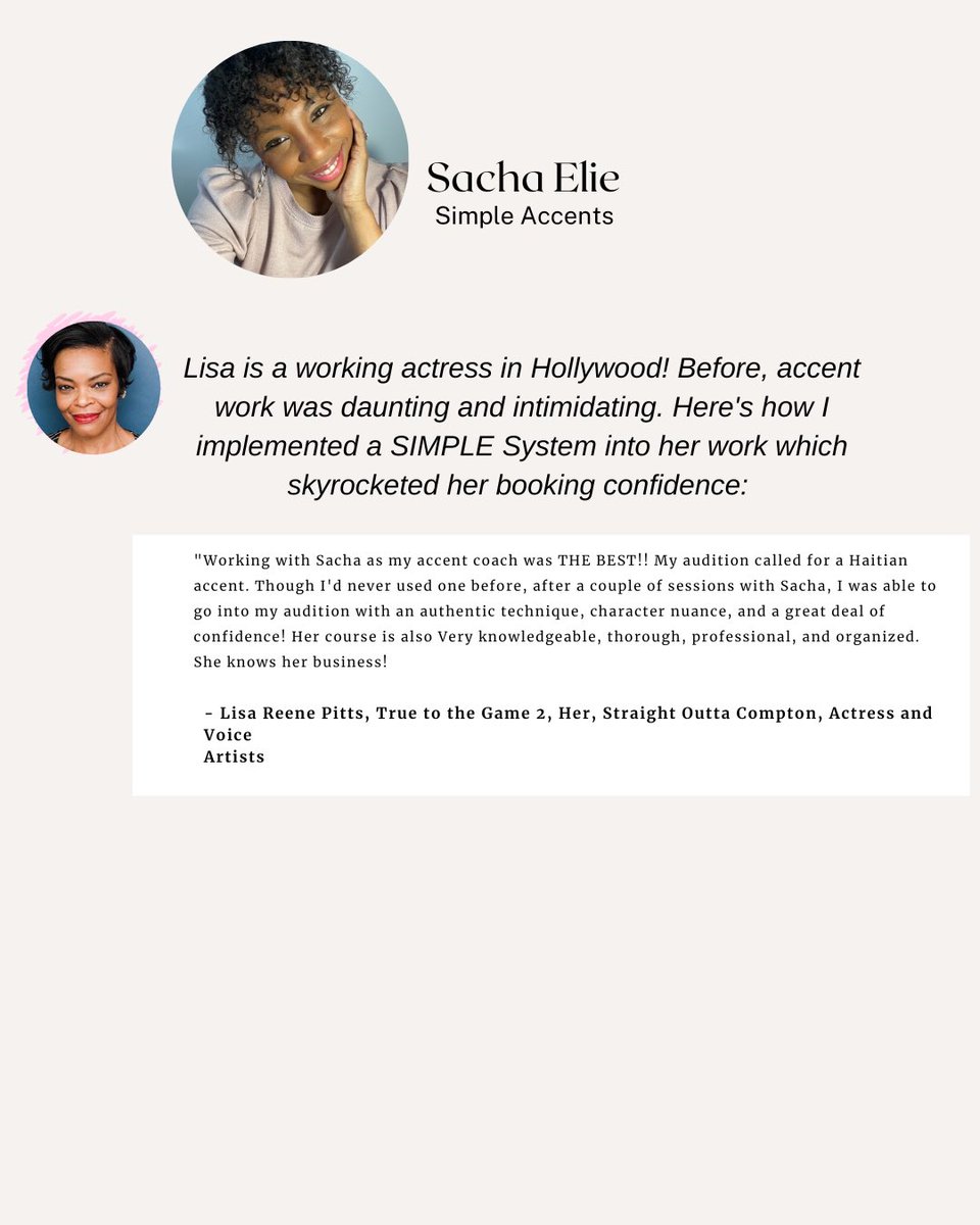 sachaelie's tweet photo. Shocking Secret to booking w Confidence… confidence.. #accentwork #voiceacting #voiceactor #audiobook #SAGAFTRA #acctors #actress #accentcoach #actingcoach https://t.co/ep8O3BgCRK