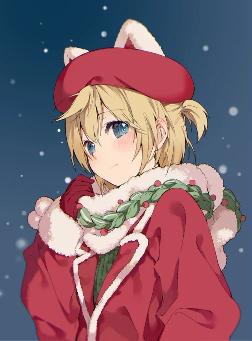#鏡音レン早すぎるけど…クリスマススタイルのレンきゅんを描いた 