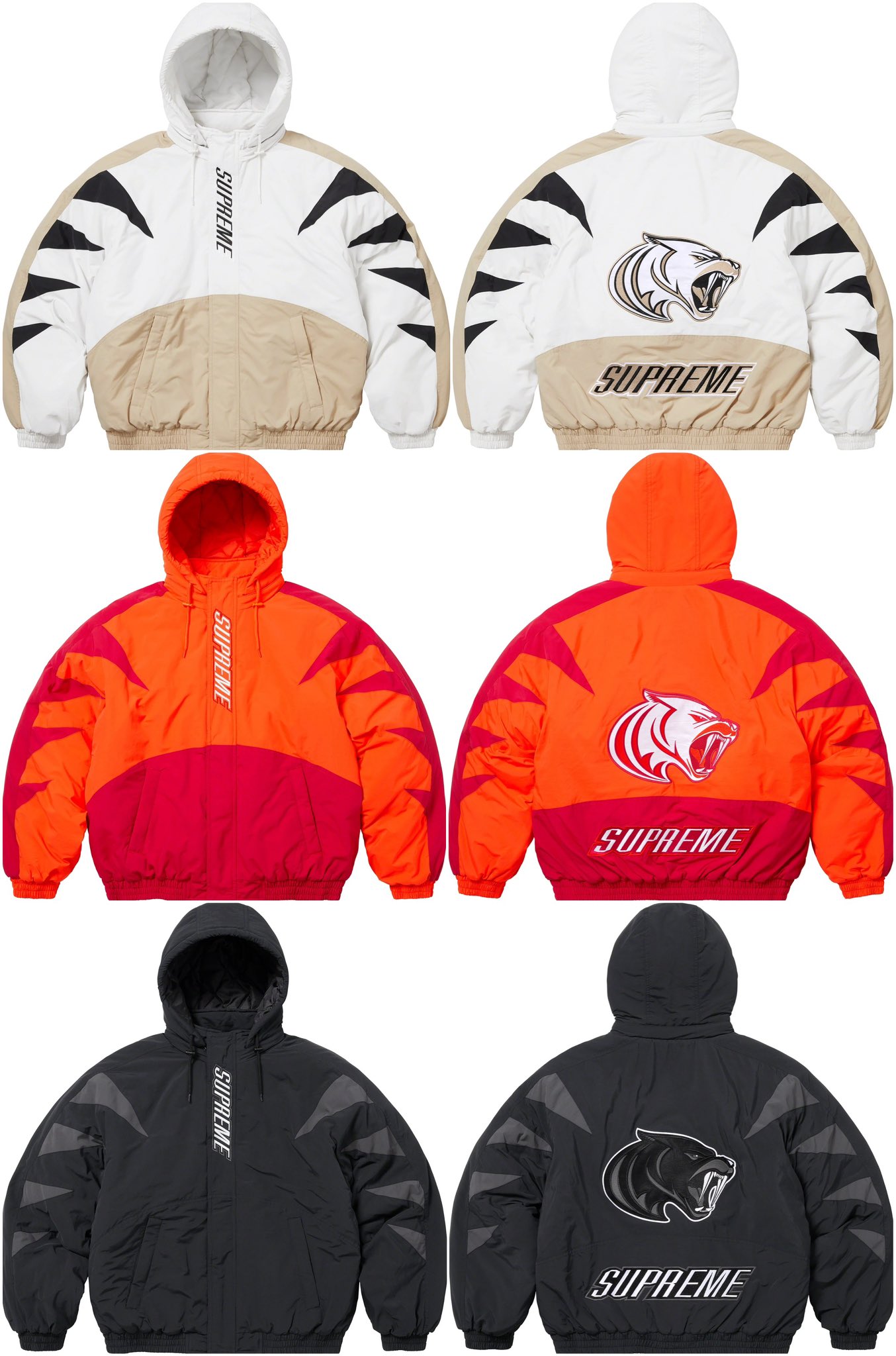 Handstylehoodedsupreme Wildcat Sideline Puffer Jacket